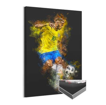 Neymar JR canvas voetbal poster aquarel waterverf