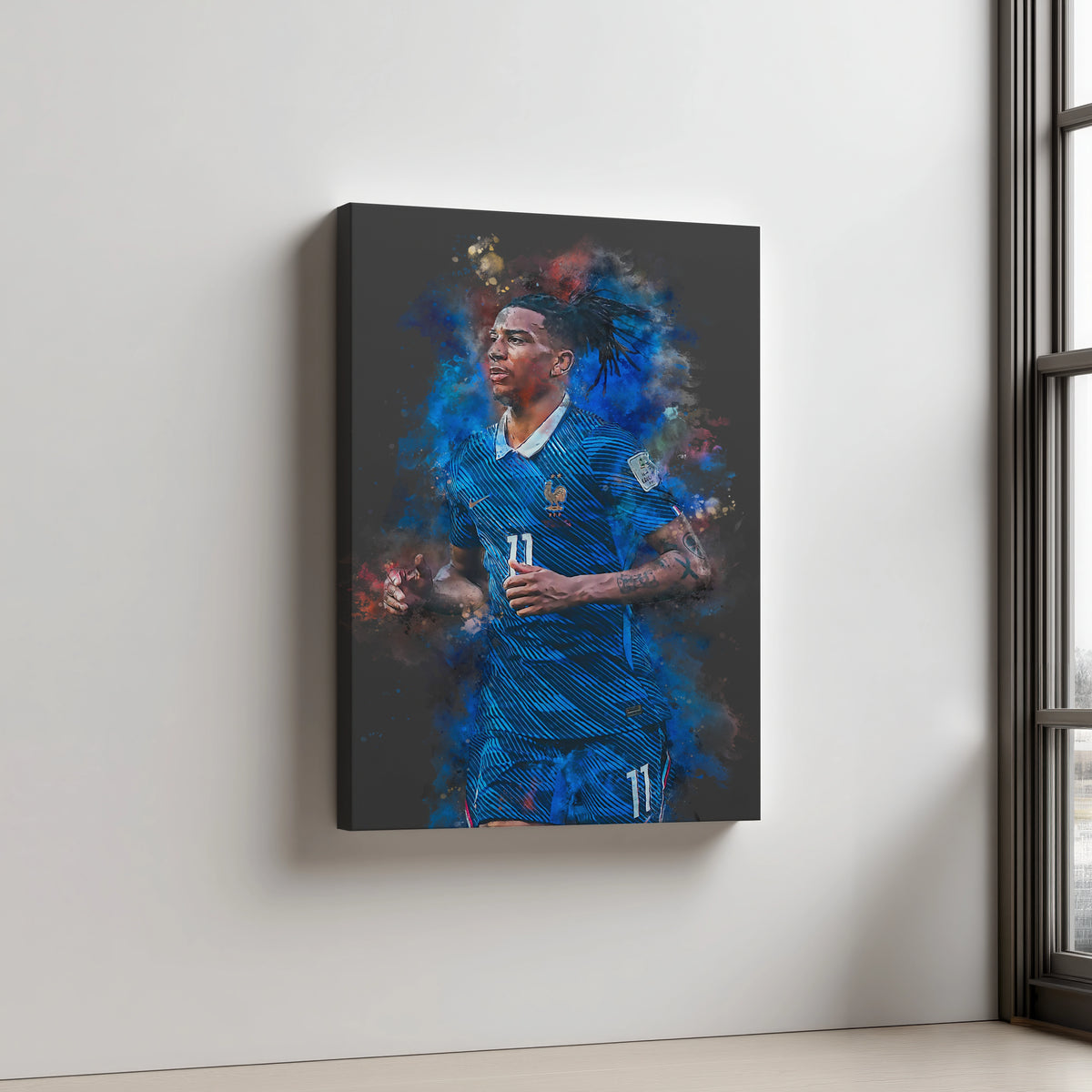 Olise Voetbal Wanddecoratie Canvas Aluminium Dibond