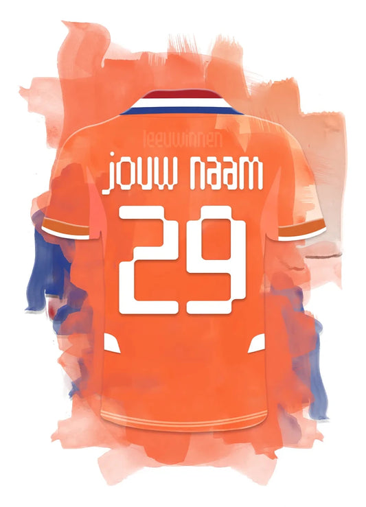Nederlands Voetbal Vrouwen Team Poster Met Personalisatie