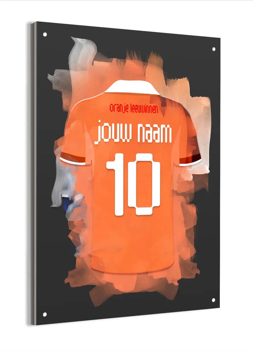 Oranje Leeuwinnen Aluminium Dibond Wanddecoratie Dames