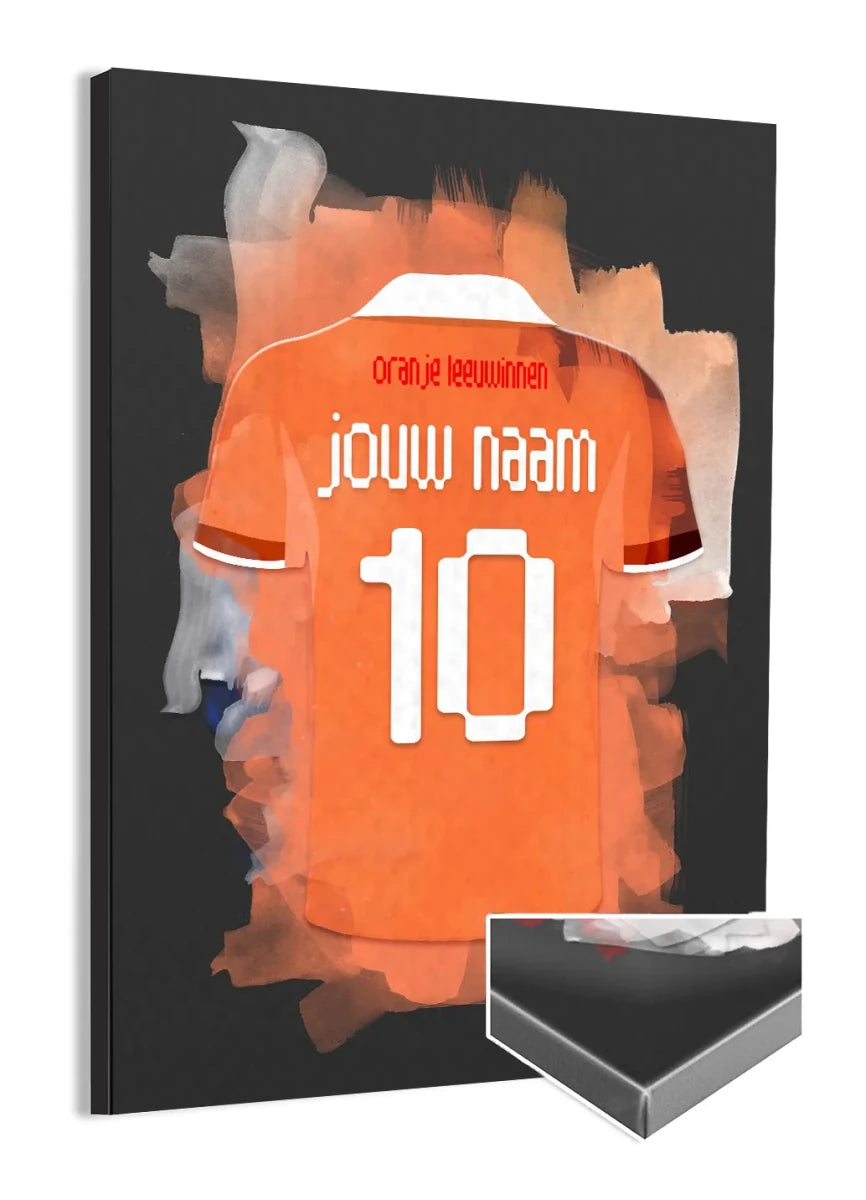 Oranje Leeuwinnen Poster Canvas Met Naam