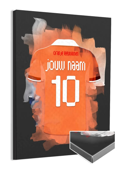 Oranje Leeuwinnen Poster Canvas Met Naam