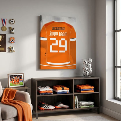 Oranje Leeuwinnen Wanddecoratie Canvas
