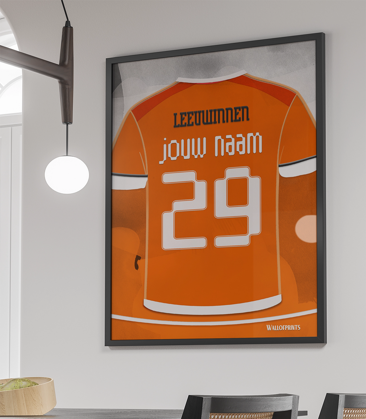 Oranje Leeuwinnen Wanddecoratie Dames Ingelijste Poster