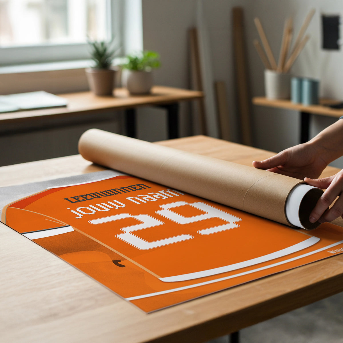 Oranje Leeuwinnen Poster Gepersonaliseerd Verjaardag Cadeau Dames Voetbalfans