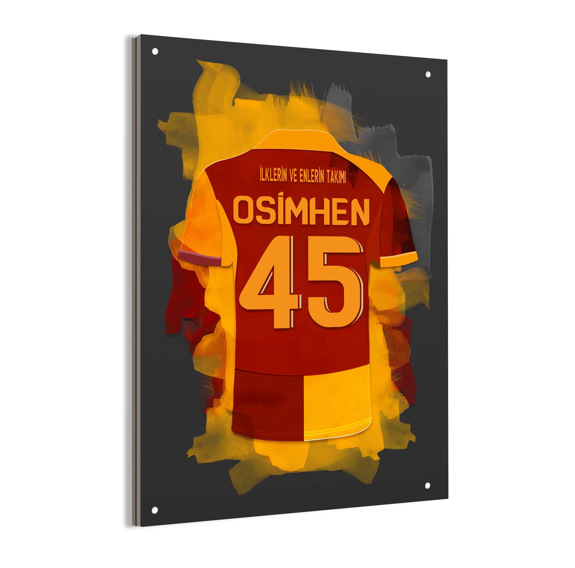 Osimhen Aluminium Dibond Mancave Muurdecoratie