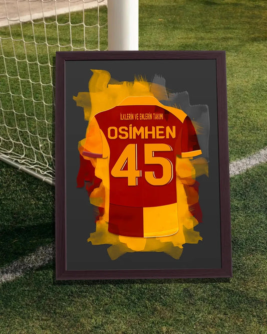 Osimhen Ingelijste Poster Galatasaray