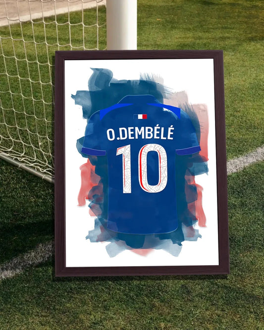 Ousmane Dembélé Ingelijste Poster Wanddecoratie