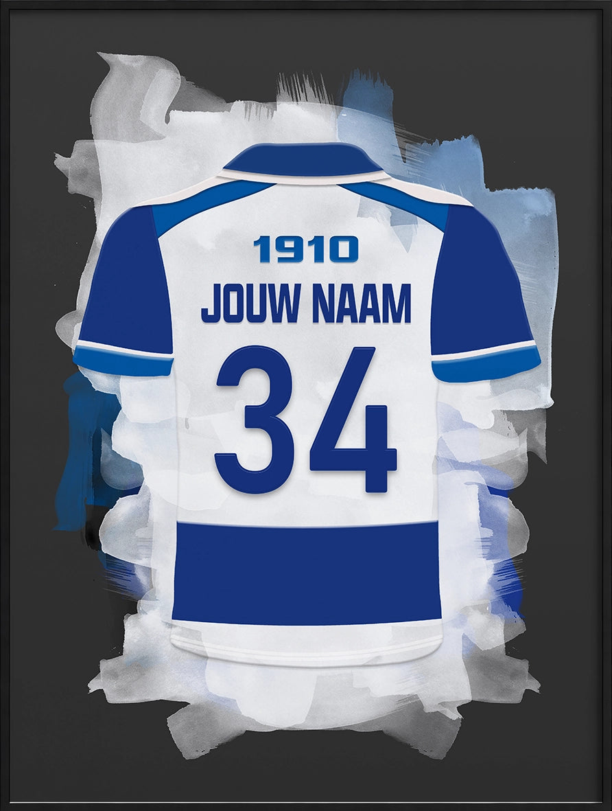 PEC Zwolle Voetbal Poster Gepersonaliseerd Voetbalfan Cadeau