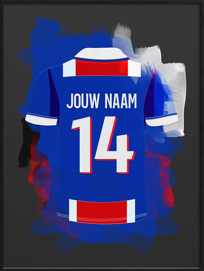 PSG Voetbal Poster Gepersonaliseerd Voetbalfan Cadeau