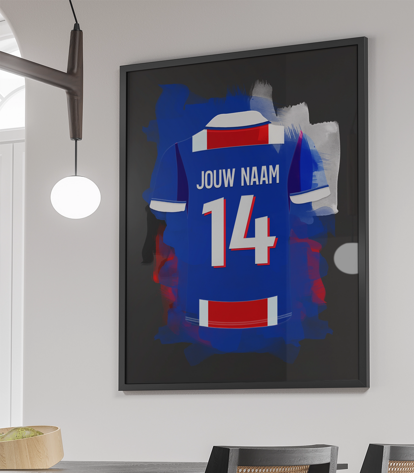 PSG Voetbal Poster Met Eigen Naam Verjaardag Cadeau