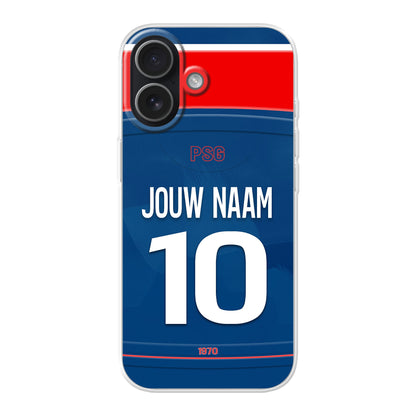 Paris Saint Germain telefoonhoesje met naam - PSG - Apple iPhone