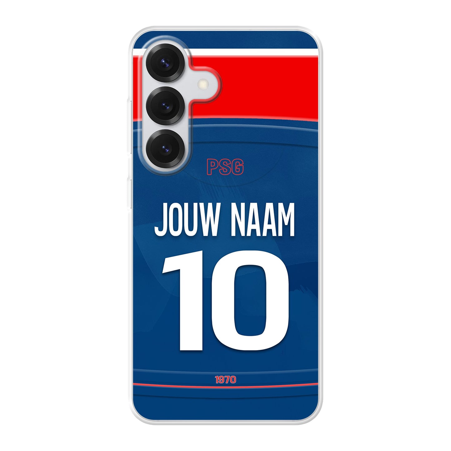 Paris Saint Germain telefoonhoesje met naam - PSG - Samsung Galaxy