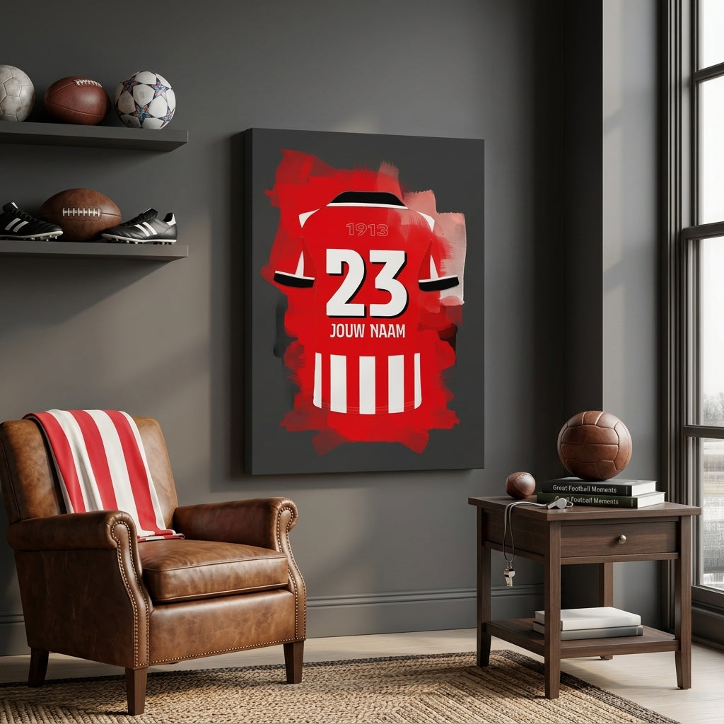 PSV Eindhoven Voetbal Canvas Muurdecoratie Bestellen Verjaardag