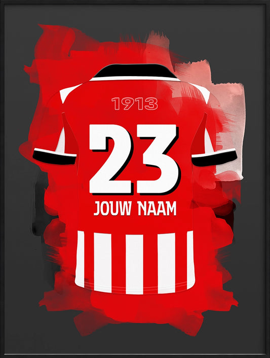 PSV Eindhoven Voetbal Poster Gepersonaliseerd Voetbalfan Cadeau