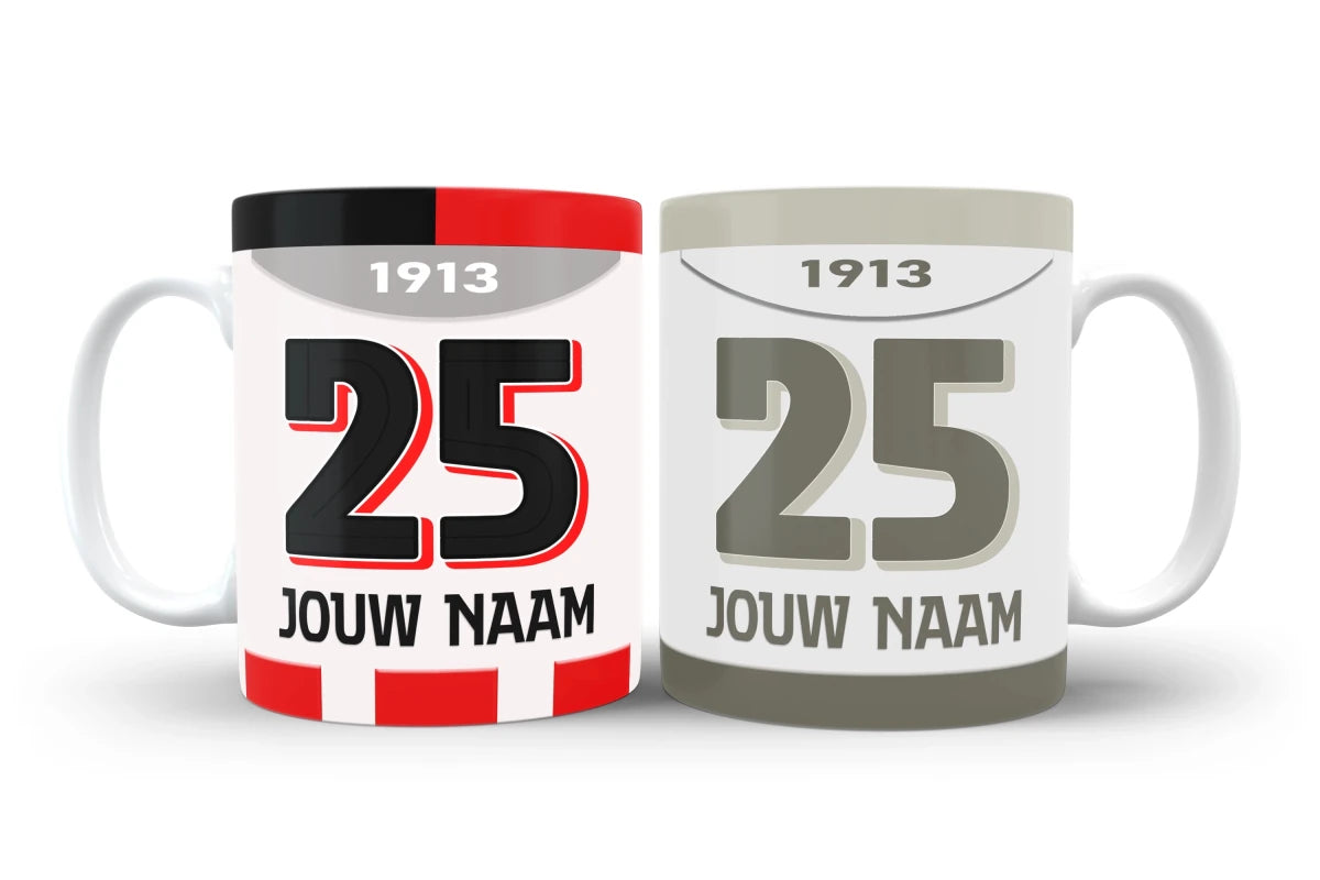 PSV Eindhoven Koffie Mok Met Eigen Naam Voetbal Cadeau