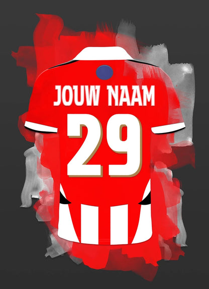 PSV Eindhoven Voetbal Poster Met Eigen Naam Jongenskamer