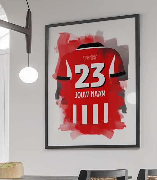 PSV Eindhoven ingelijste poster met naam