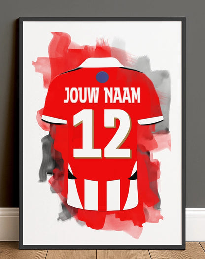 PSV Eindhoven Voetbal Poster Met Eigen Naam En Rugnummer Kopen