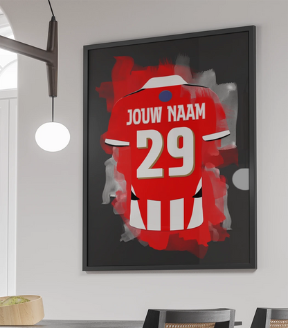 PSV Eindhoven Voetbal Poster Met Omlijsting Voetbalcadeau