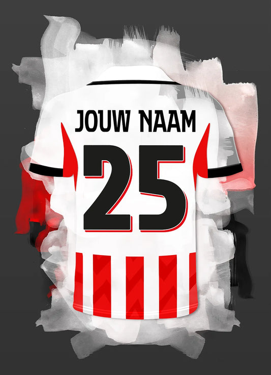 PSV Eindhoven Poster Met Naam En Rugnummer Personalisatie