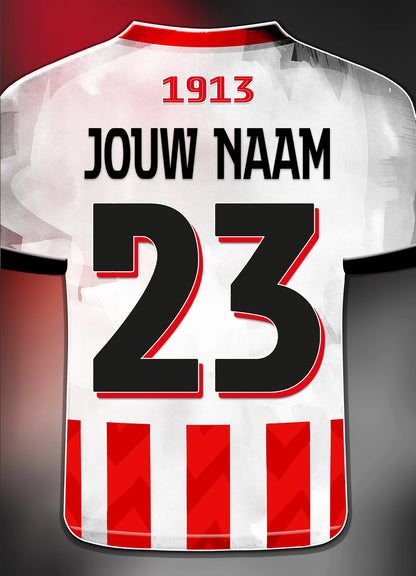 PSV poster met naam en rugnummer