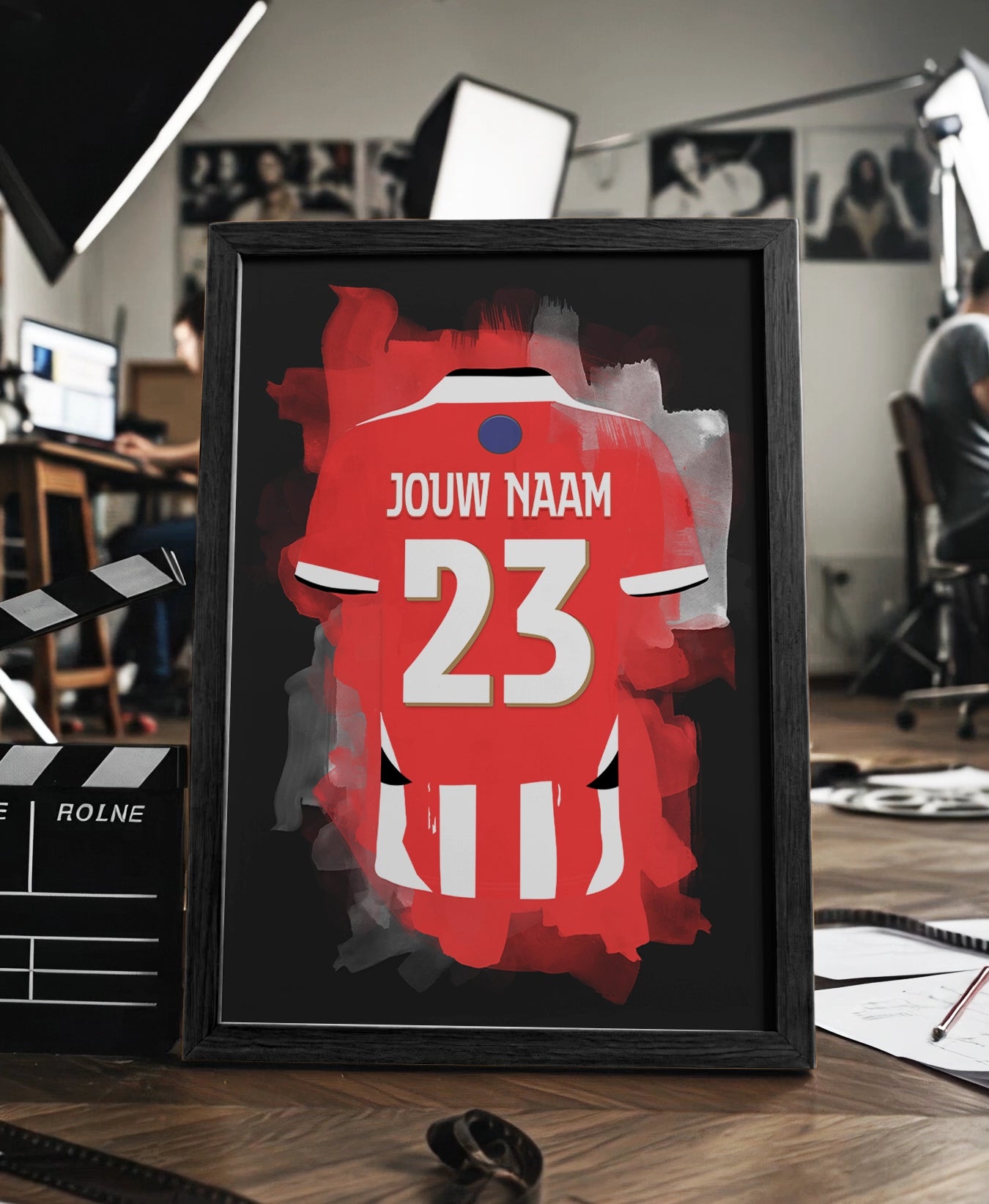 PSV Eindhoven ingelijste poster met naam