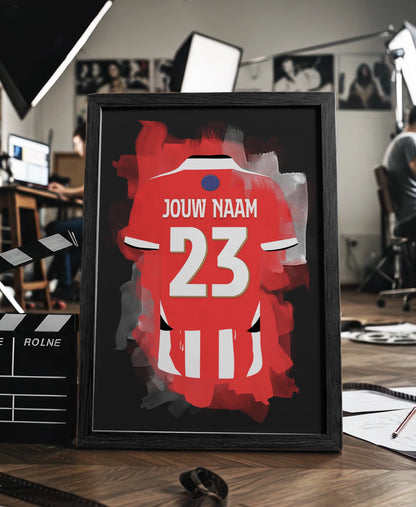 PSV Eindhoven ingelijste poster met naam