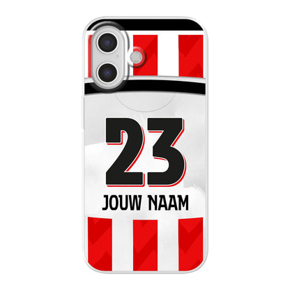 PSV Eindhoven 2025-2026 telefoonhoesje met personalisatie - Apple iPhone telefoonhoesjes - Voetbal fan kado 