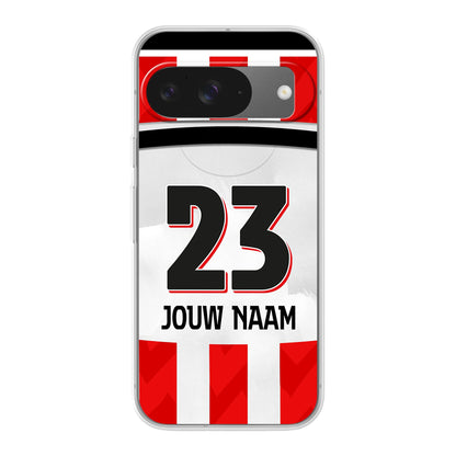 PSV Eindhoven 2025-2026 telefoonhoesje met personalisatie - Google Pixel telefoonhoesjes - Voetbal fan kado 