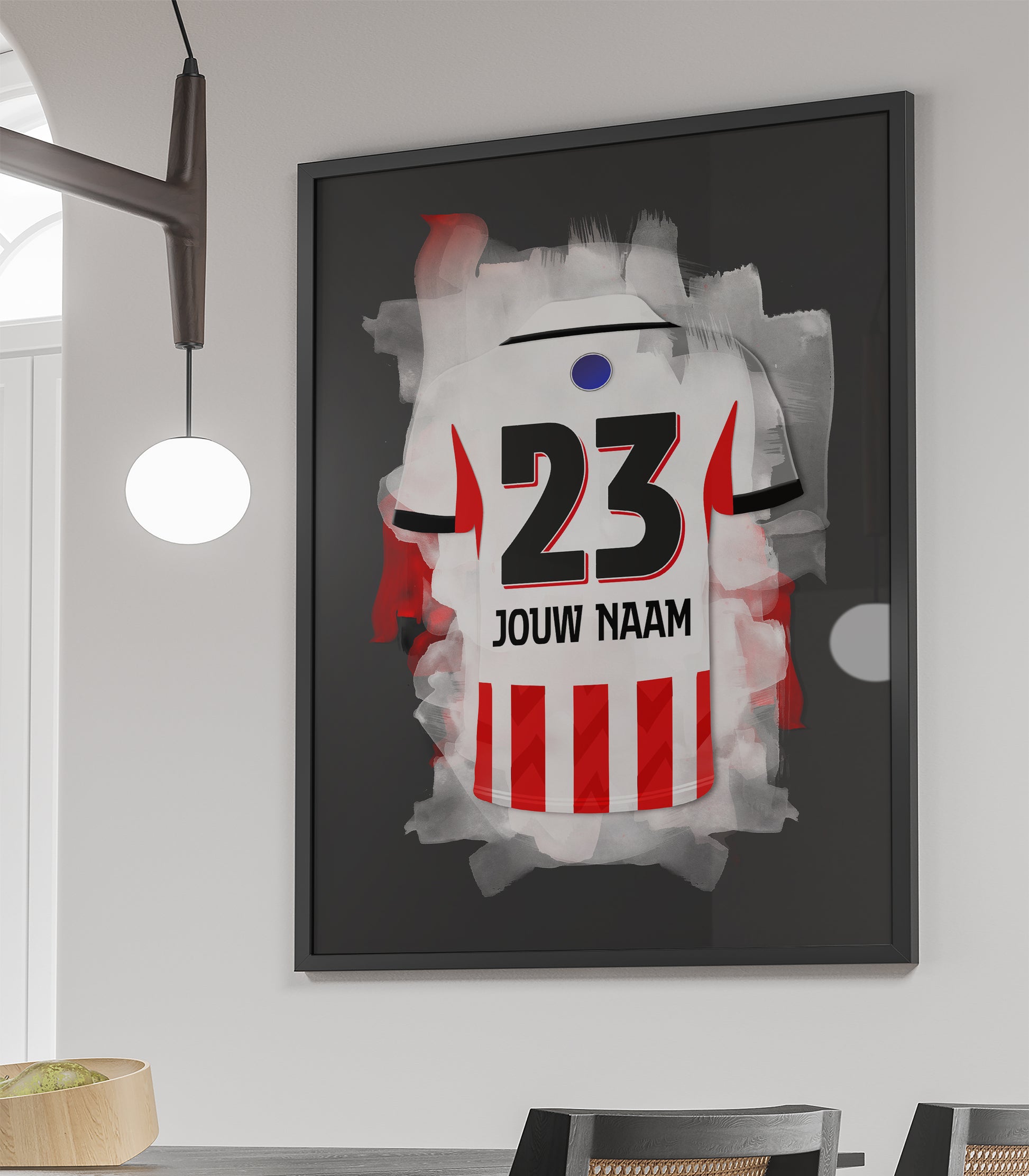 PSV wanddecoratie - Ingelijste poster - Voetbal fan cadeau