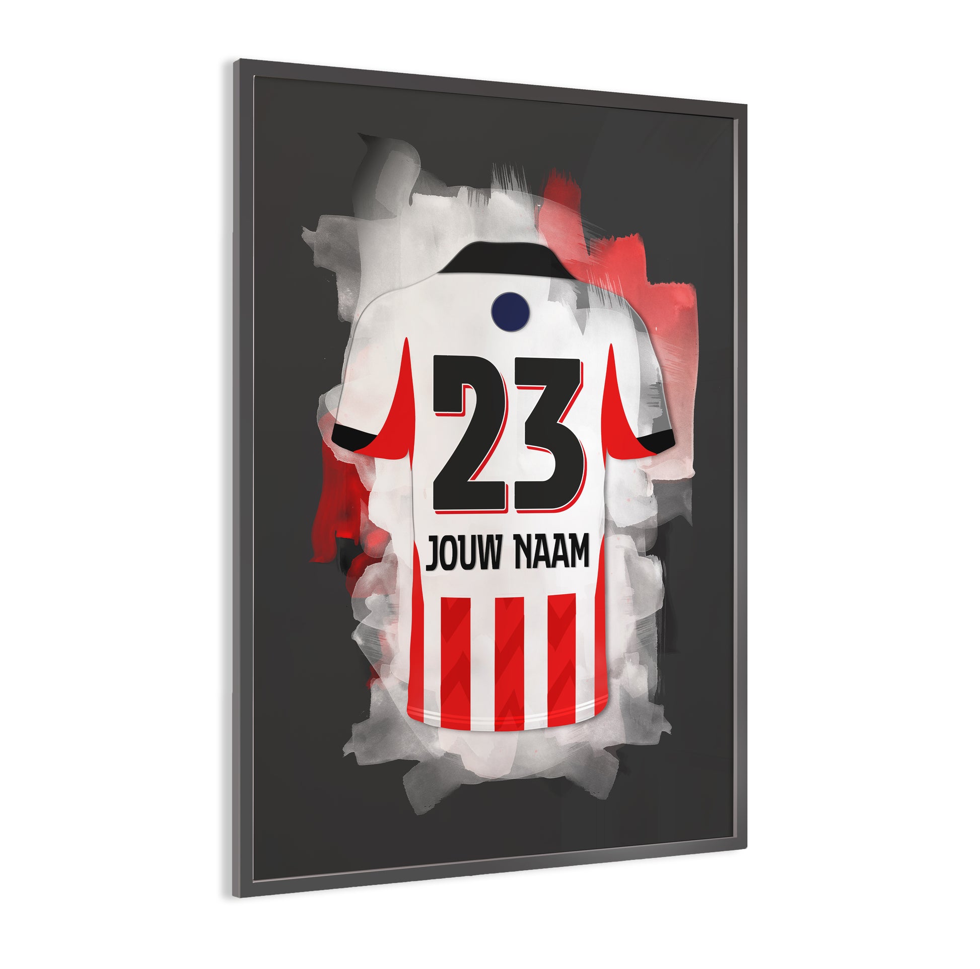 PSV wanddecoratie - Gepersonaliseerde poster - Voetbal fan cadeau