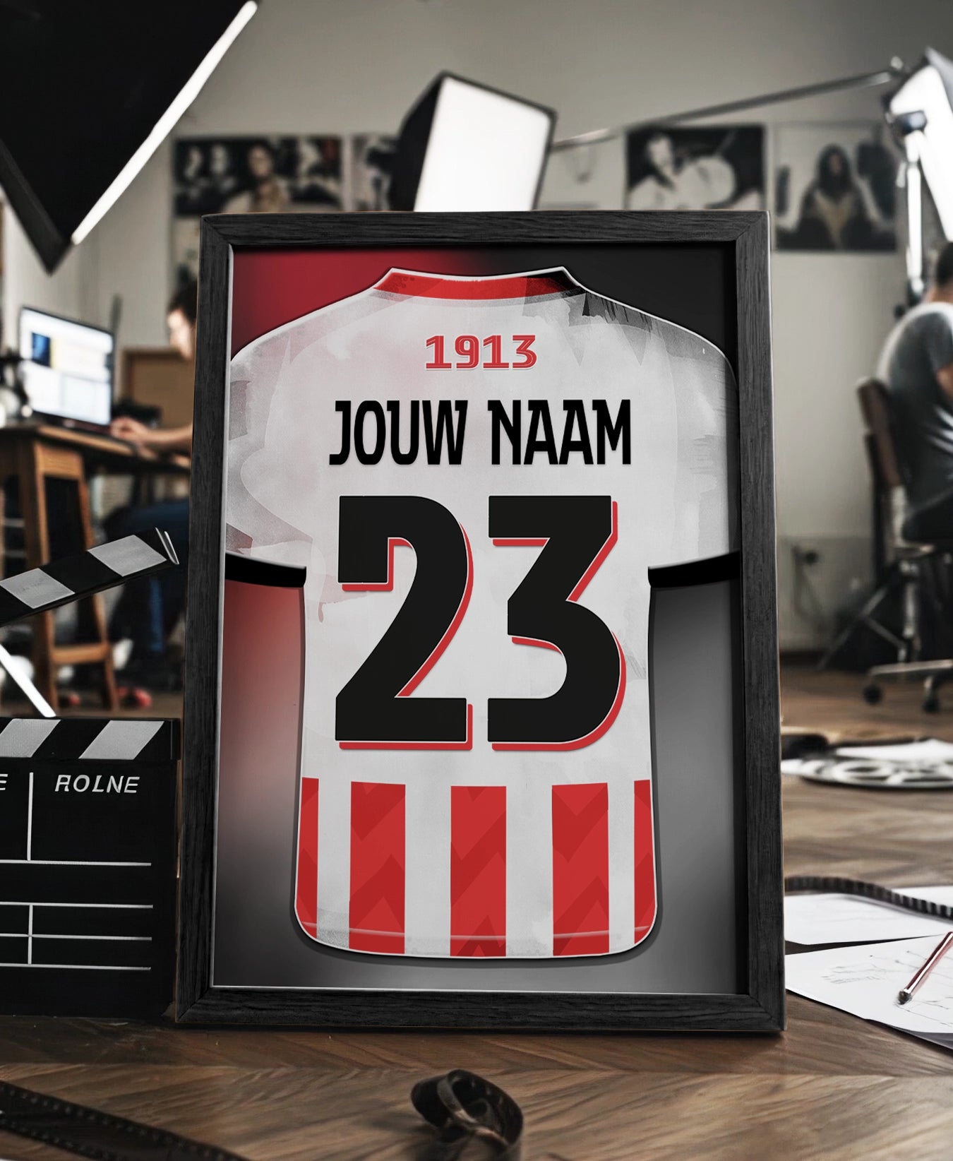 PSV Eindhoven ingelijste poster met naam