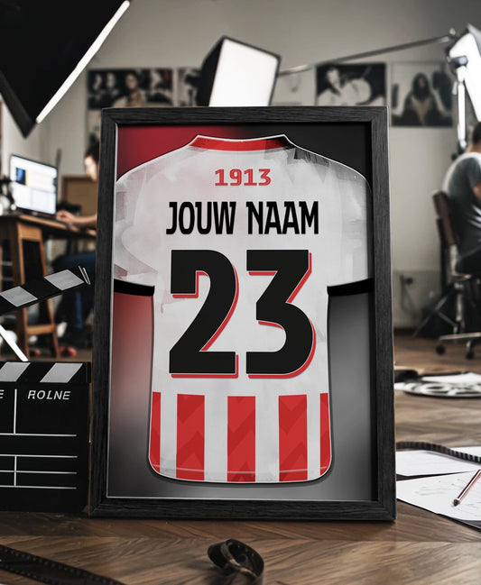 PSV Eindhoven ingelijste poster met naam