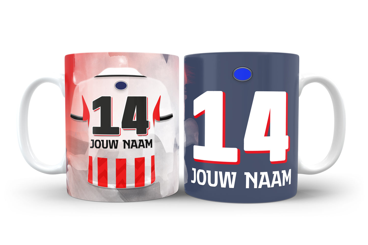 PSV Eindhoven mok met eigen naam - Voetbal fan cadeau