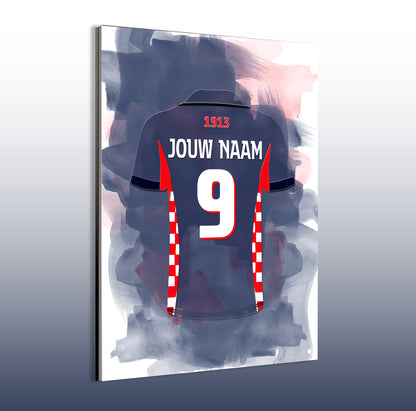 PSV Eindhoven wanddecoratie - PSV shirt 2025-2026 poster - Aluminium poster - PSV fan kado