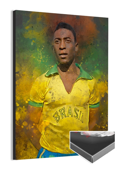 Pele Brazilië Voetbal Canvas Print Muurdecoratie Voetbalkamer