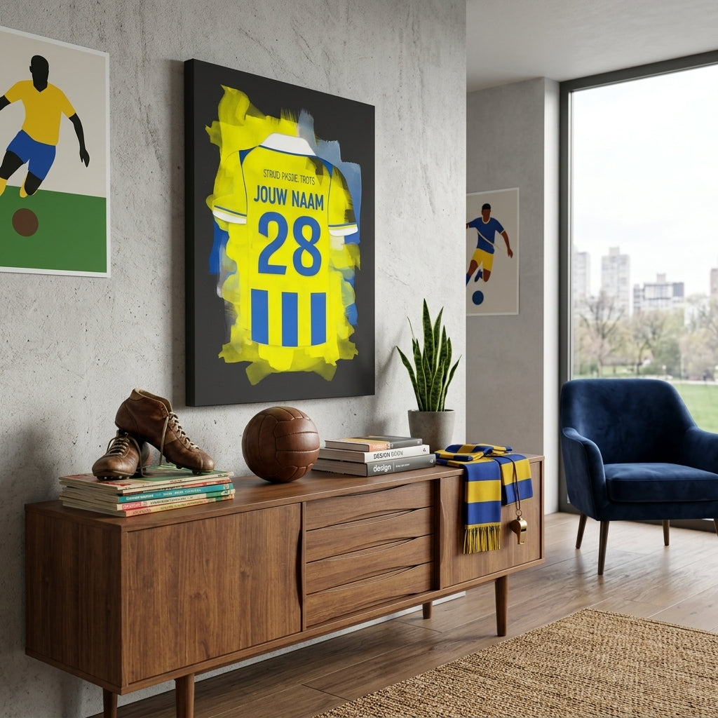 RKC Waalwijk Voetbal Canvas Muurdecoratie Verjaardag Kado Fans