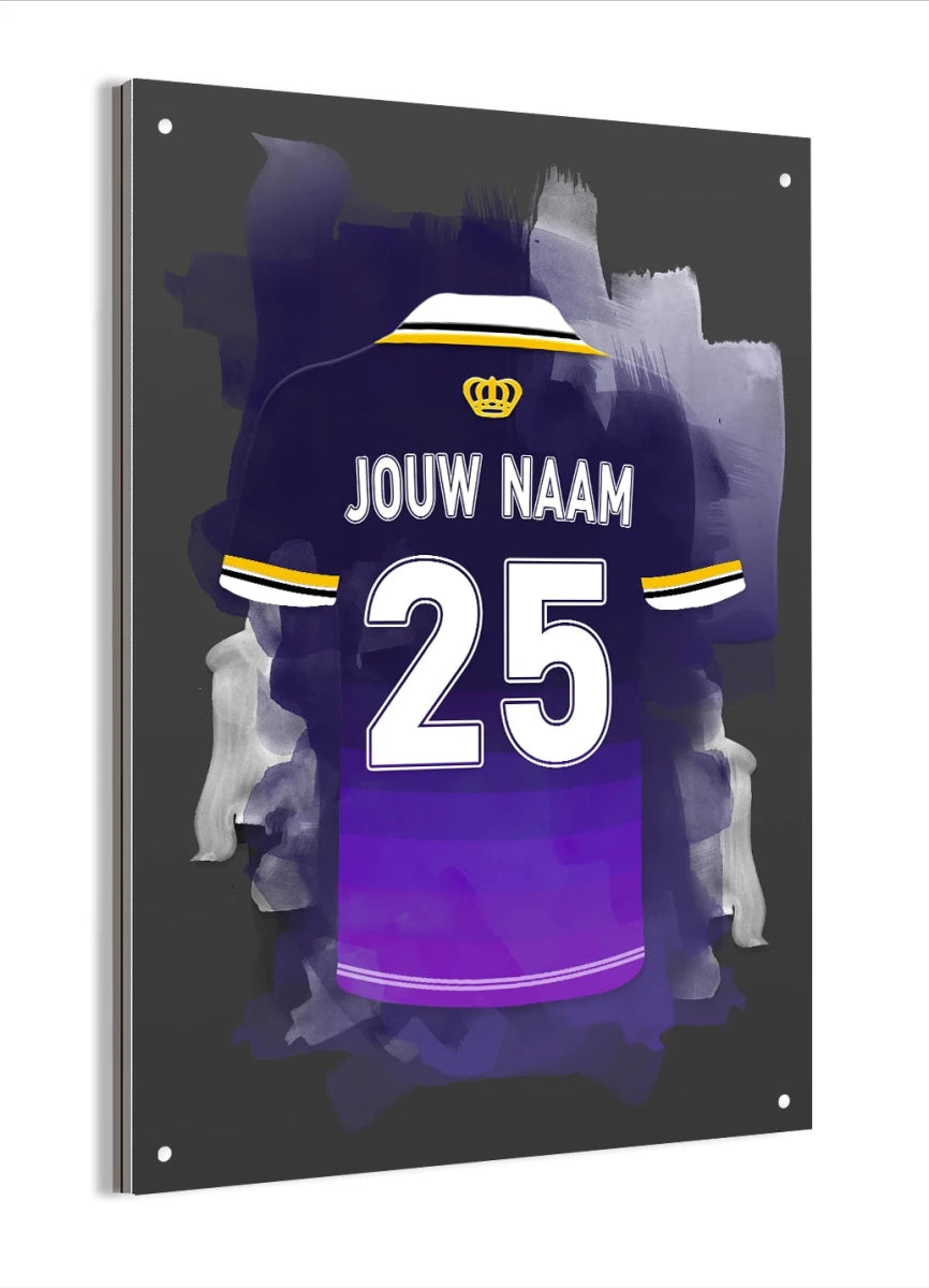 RSCA Anderlecht Voetbal Aluminium Dibond Mancave