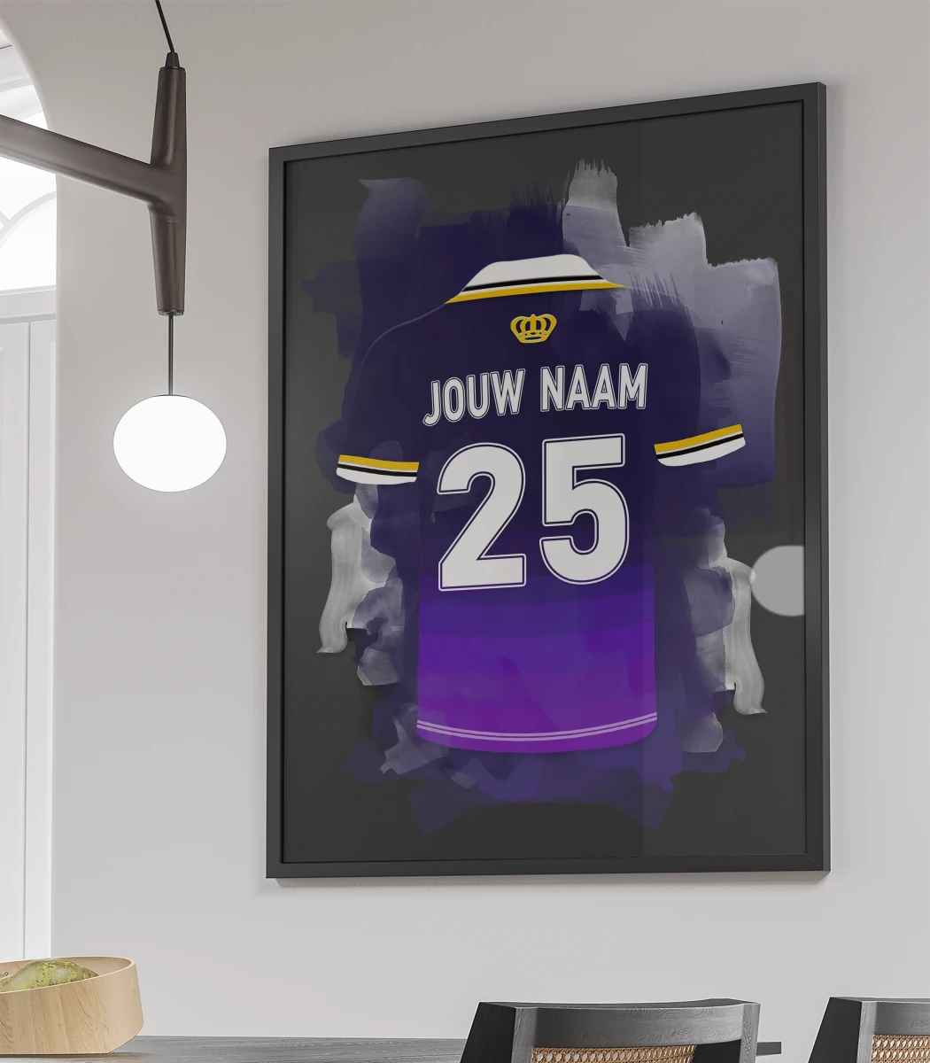 RSCA Anderlecht Voetbal Poster Met Eigen Naam Personalisatie