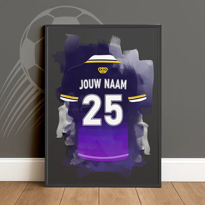 RSCA Anderlecht Voetbal Poster Gepersonaliseerd Voetbalcadeau