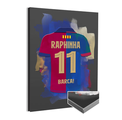 Raphinha Canvas Wanddecoratie FC Barcelona Jongenskamer