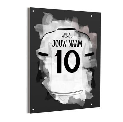 Real Madrid Aluminium Dibond Zwart-Wit