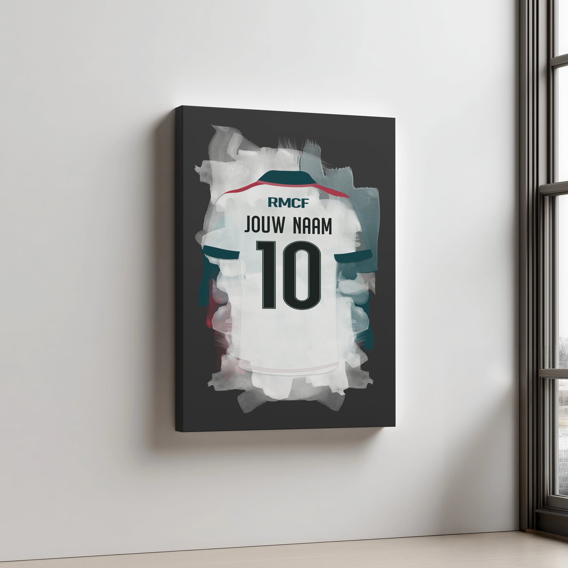Real Madrid Aluminium Dibond Met Naam Cadeau Mancave Voetbalfan