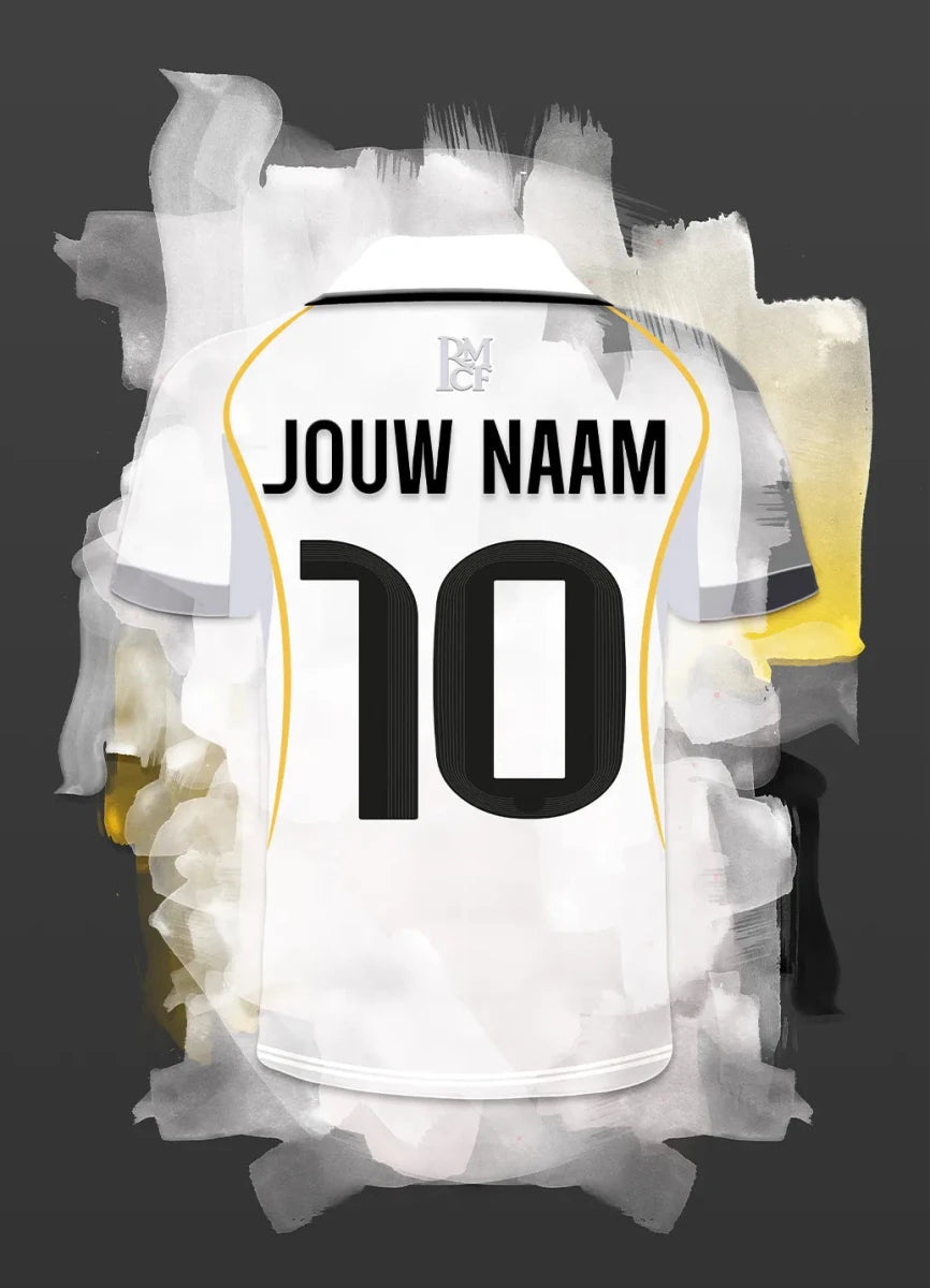 Real Madrid Voetbal Poster Met Naam Personalisatie