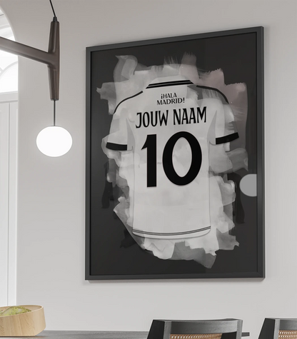 Real Madrid Poster Voetbal Wanddecoratie Zwart-Wit