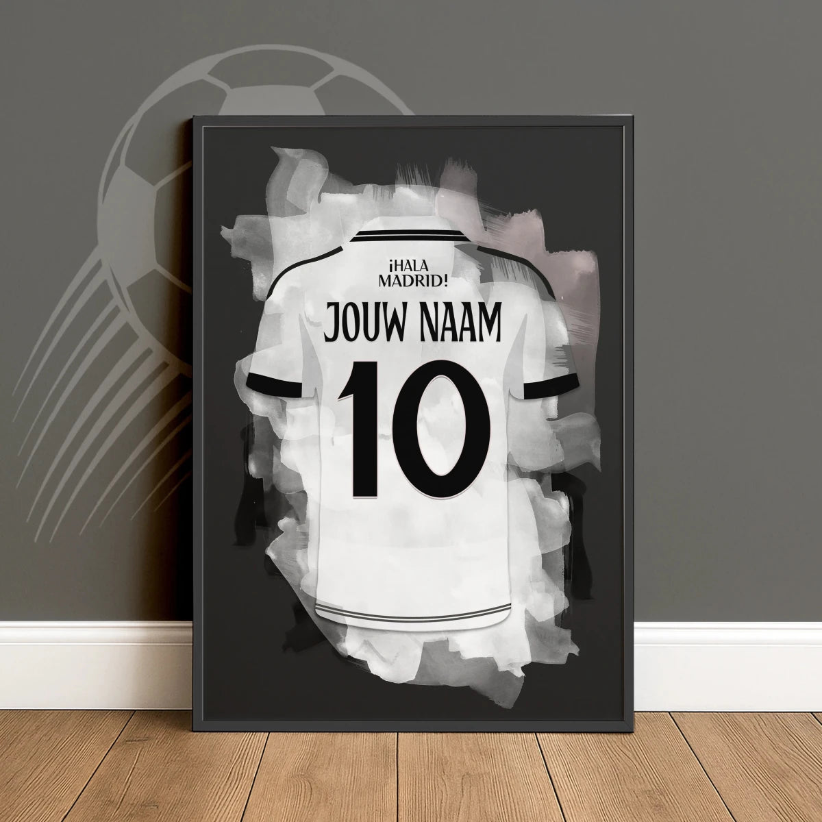 Real Madrid Gepersonaliseerde Voetbal Poster Met Naam