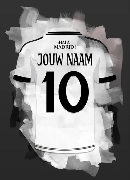 Real Madrid Poster Wanddecoratie Zwart-Wit