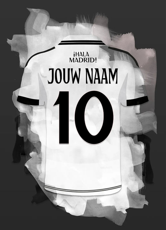 Real Madrid Poster Wanddecoratie Zwart-Wit