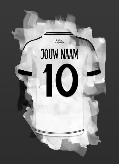 Real Madrid poster met eigen naam - Fotopapier - Voetbal fan cadeau